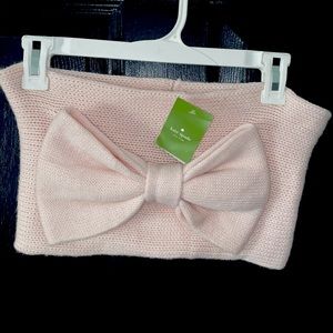 NWT PASTRY PINK KATE SPADE BOW NECK 🎀 WARMER